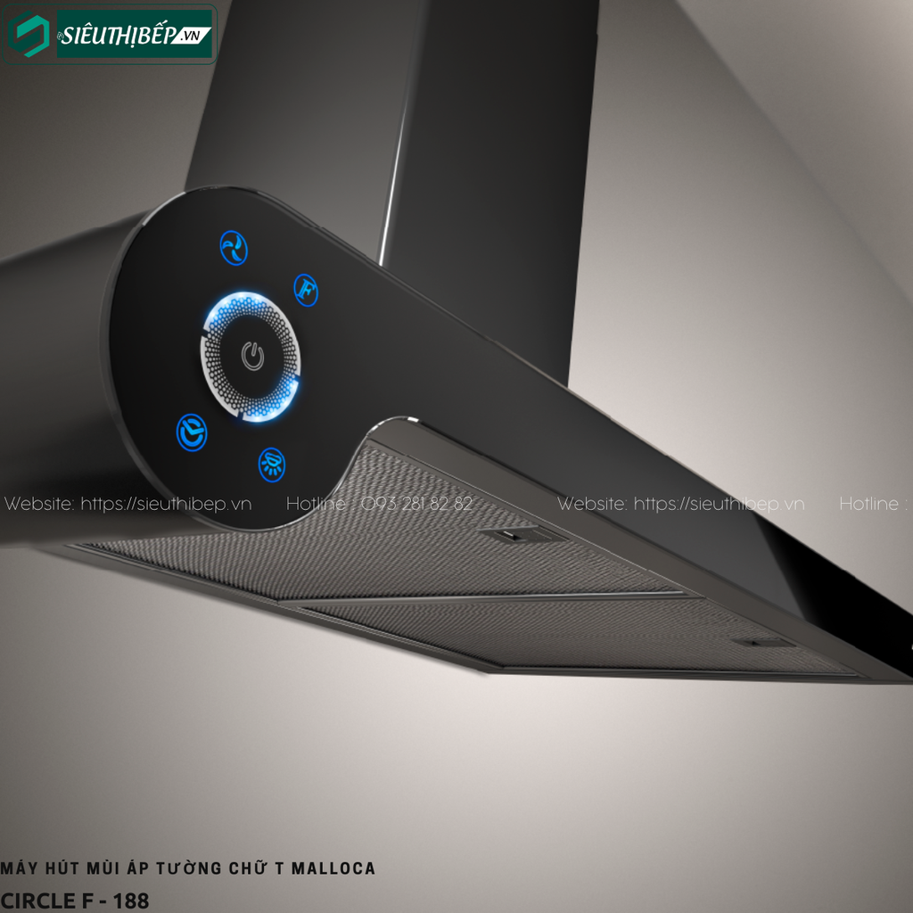 Máy hút mùi Malloca CIRCLE F - 188 (Áp tường - Chữ T)
