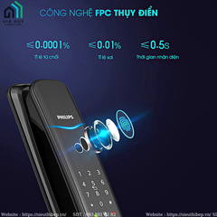 Khóa điện tử Philips DDL702E - 5HWS (32 ký tự mã số ảo)