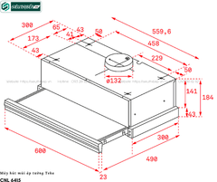 Máy hút mùi Teka CNL 6415 (Âm tủ - Made in Portugal)