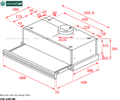 Máy hút mùi Teka CNL 6415 BK (Âm tủ - Made in Portugal)