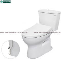 Bồn cầu 2 khối TOTO CS300DRE4#W (Nắp Rửa Cơ TCW1211A)