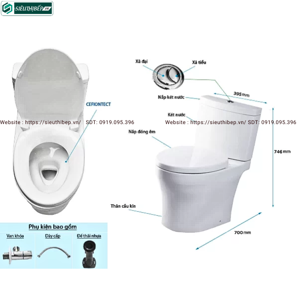 Bồn cầu 2 khối TOTO CS769DRT3#XW (Nắp Đóng Êm TC385VS)