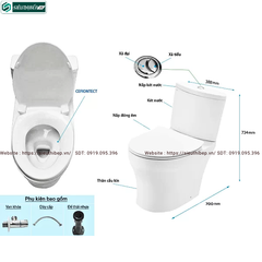 Bồn cầu 2 khối TOTO CS838DT8#XW (Nắp Đóng Êm TC600VS)