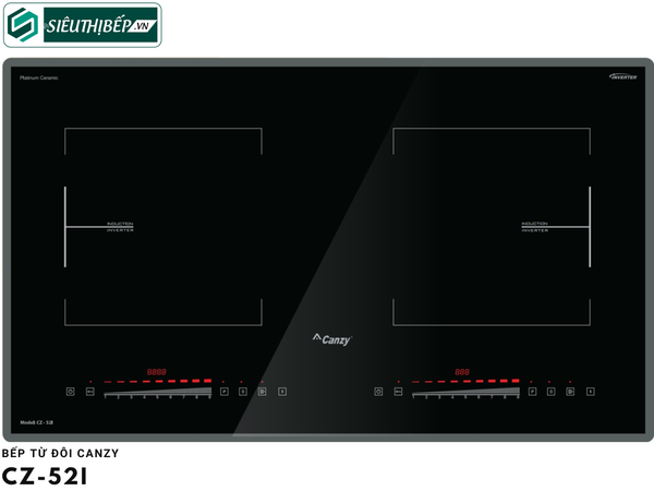 Bếp từ đôi Canzy CZ - 52I Inverter tiết kiệm điện