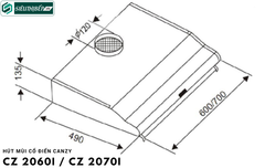 Máy hút mùi Canzy CZ 2060I / CZ 2070I (Cổ điển)