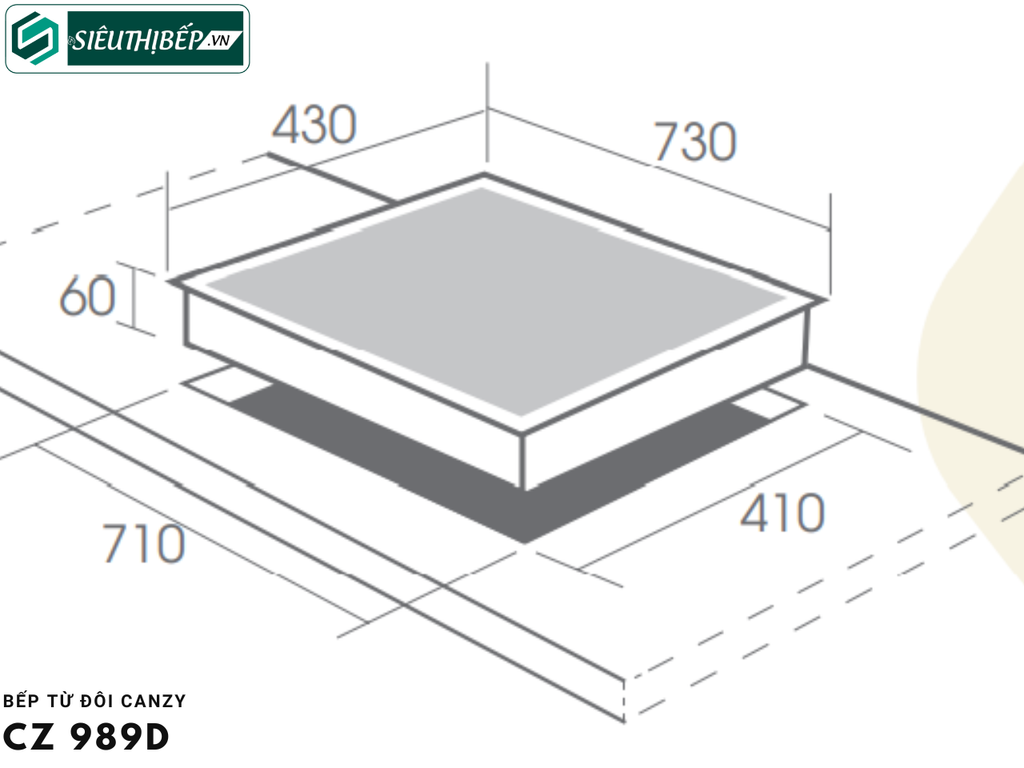 Bếp từ đôi Canzy CZ 989D Inverter tiết kiệm điện - Made in Germany