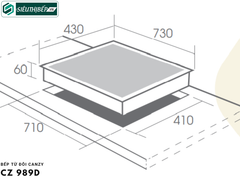 Bếp từ đôi Canzy CZ 989D Inverter tiết kiệm điện - Made in Germany