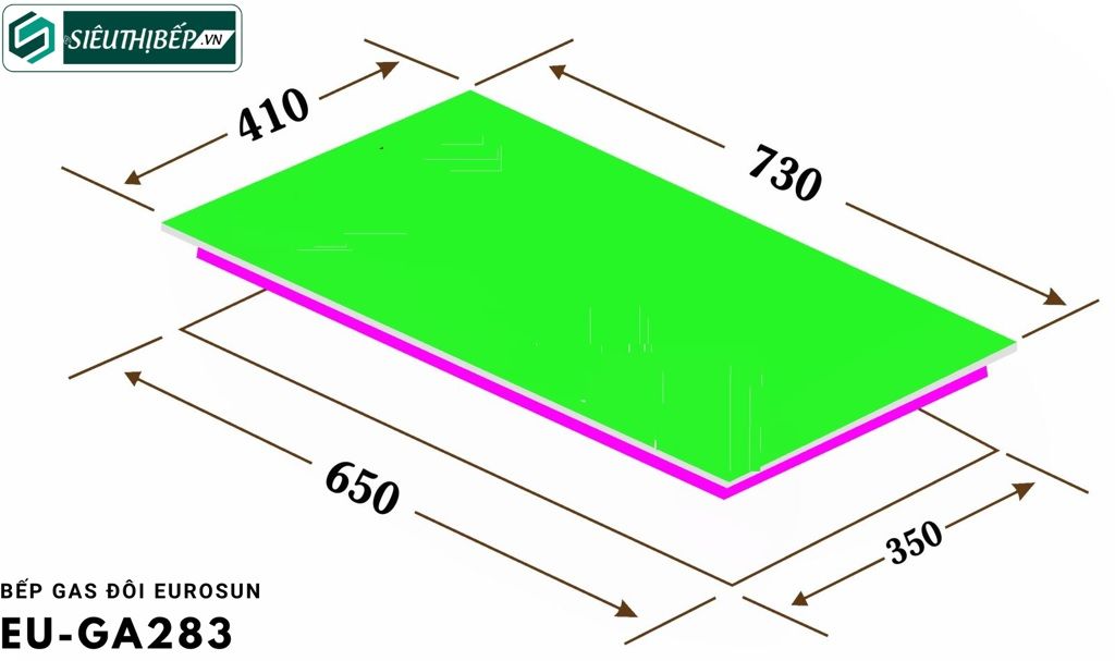 Bếp gas đôi Eurosun EU - GA283