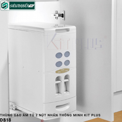 Thùng gạo Kit Plus DB18 (Âm tủ 2 nút nhấn thông minh)