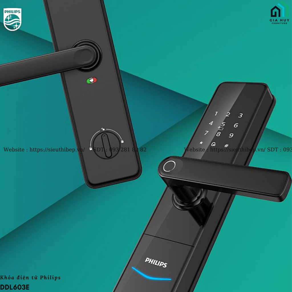 Khóa điện tử Philips DDL603E (Mở khóa bằng APP Wifi thông minh)