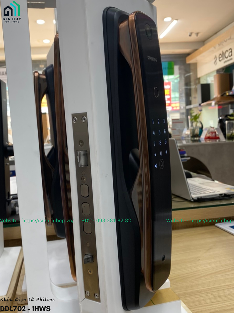 Khóa điện tử philips DDL702 - 1HWS (Mở khóa bằng APP Wifi thông minh)