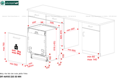 Máy rửa bát Teka DFI 46950 220 50 WH (Âm toàn phần - 15 bộ đồ ăn Châu Âu)