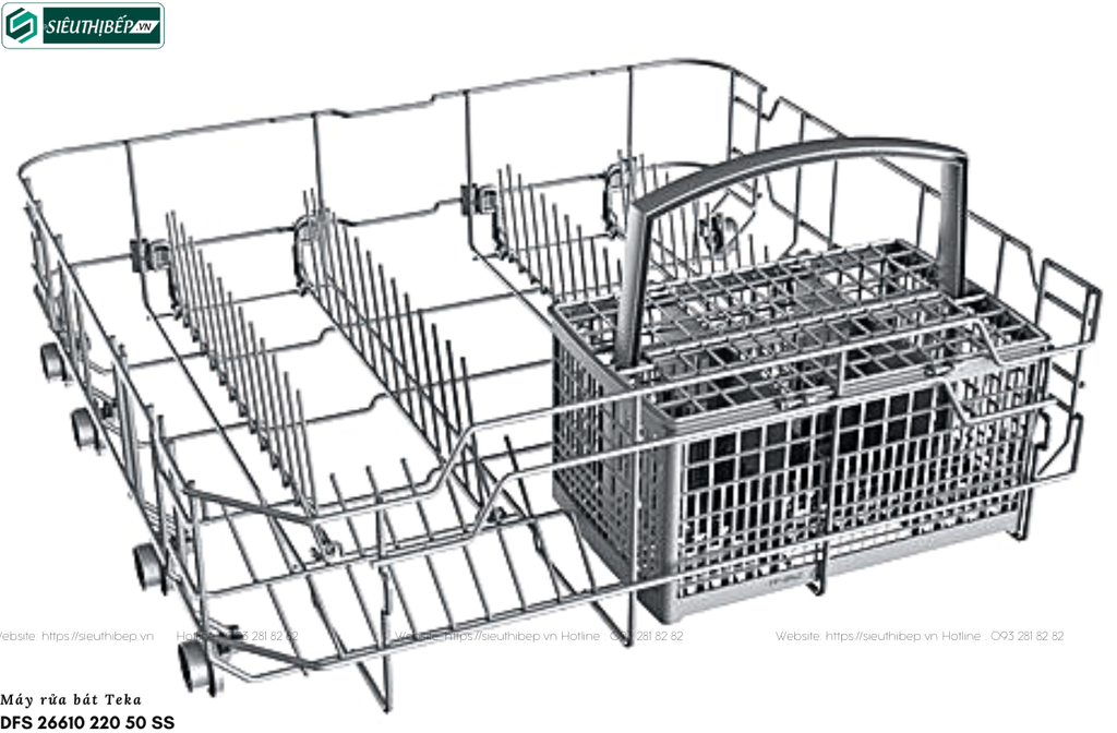 Máy rửa bát Teka DFS 26610 220 50 SS (Độc lập - 12 bộ chén đĩa)