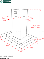 Máy hút mùi đảo Teka DG3 ISLA 980 (Độc lập - Chữ T)