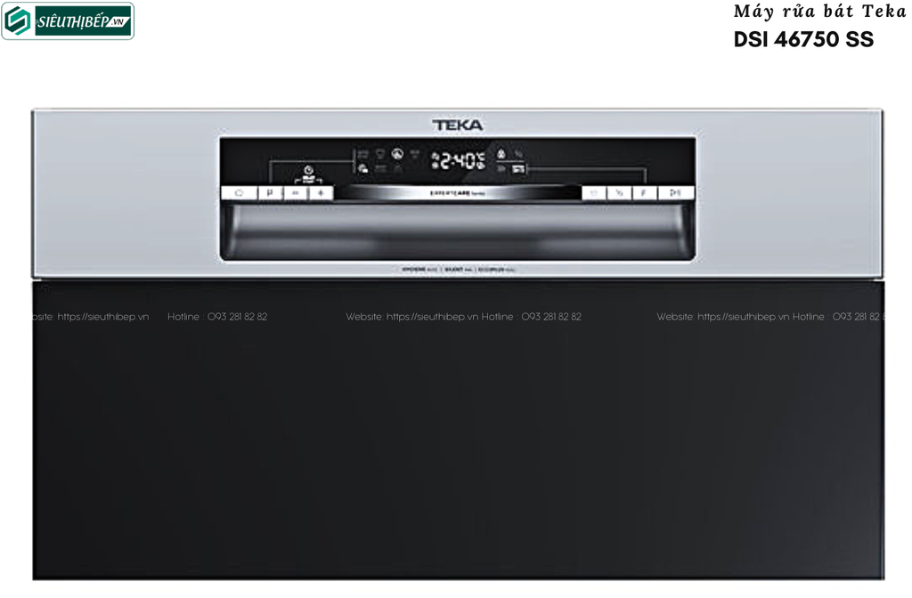 Máy rửa bát Teka DSI 46750 SS (Âm bán phần - 13 bộ bát đĩa Châu Âu)