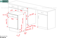 Máy rửa bát Teka DSI 76850 SS (Âm bán phần - 14 bộ bát đĩa Châu Âu)