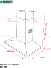 Máy hút mùi Teka DSS 985 (Áp tường - Made in Portugal)