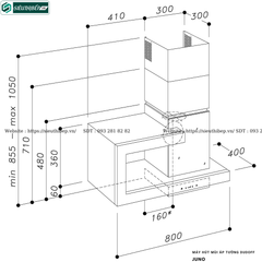 Máy hút mùi Dudoff JUNO (Áp tường - Made in Italy)