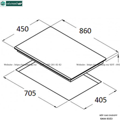 Bếp gas Dudoff GAIA 03Z3 (3 vùng nấu - Made in Italy)