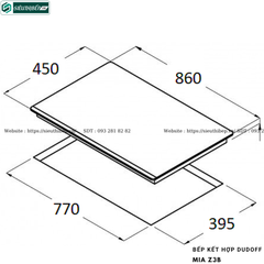 Bếp kết hợp Dudoff MIA Z3B (kết hợp 2 từ 1 điện - Made in Italy)