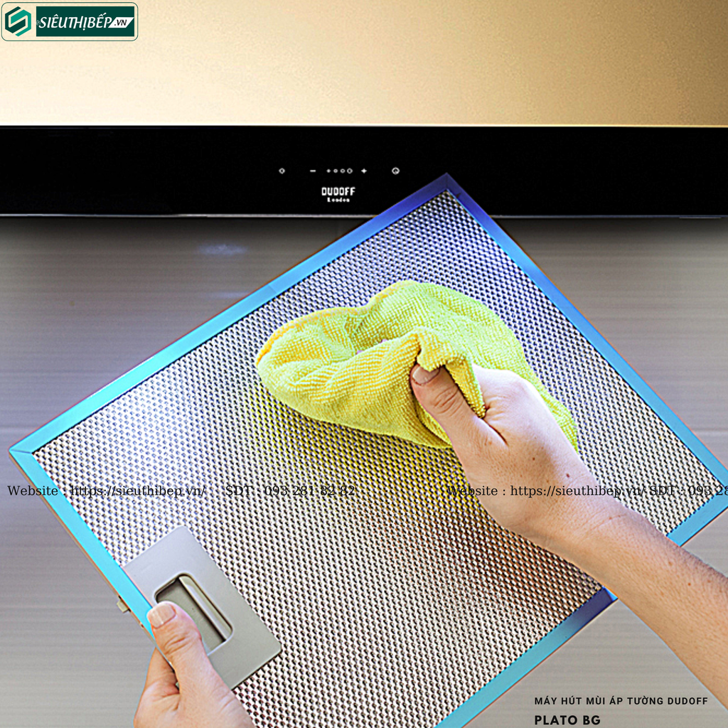 Máy hút mùi Dudoff PLATO BS / PLATO BG (Áp tường, Kính vát - Made in Italy)