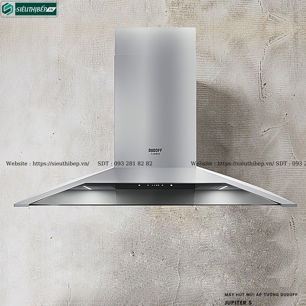 Máy hút mùi Dudoff JUPITER W / JUPITER B / JUPITER S (Áp tường, hình nón - Made in Italy)