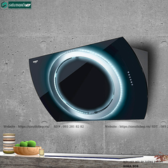 Máy hút mùi Dudoff NIMA 90B / NIMA 90W (Áp tường, kính vát - Made in Italy)