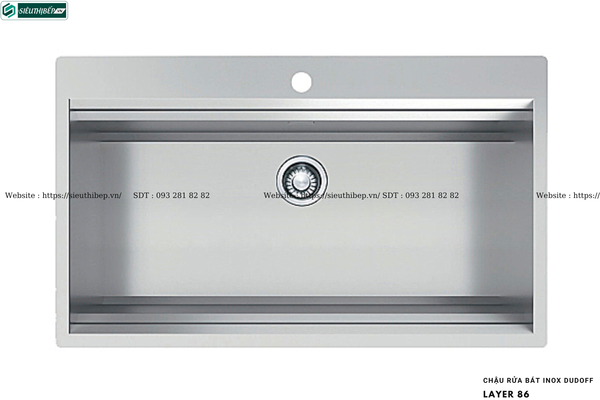 Chậu rửa bát Dudoff LAYER 86 (Inox, 1 hộc - Made in Italy)