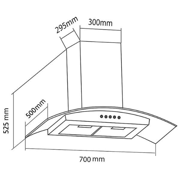 Máy hút mùi gắn tường Eurosun EH - 70K29S