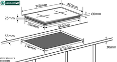 Bếp từ đôi Chef's EH - DIH896 Công nghệ Inverter tiết kiệm điện (Made in Germany)