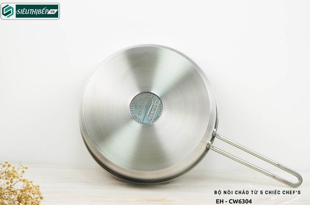 Bộ nồi chảo từ Chef's EH - CW6304 (Inox - 5 món)