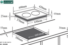 Bếp từ đôi Chef's EH - DIH208 ( Lắp ráp Việt Nam)