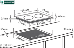 Bếp từ đôi Chef's EH - DIH323 (Lắp ráp Việt Nam)
