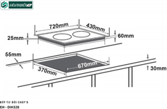 Bếp từ đôi Chef's EH - DIH328 (LK E.G.O - Germany)