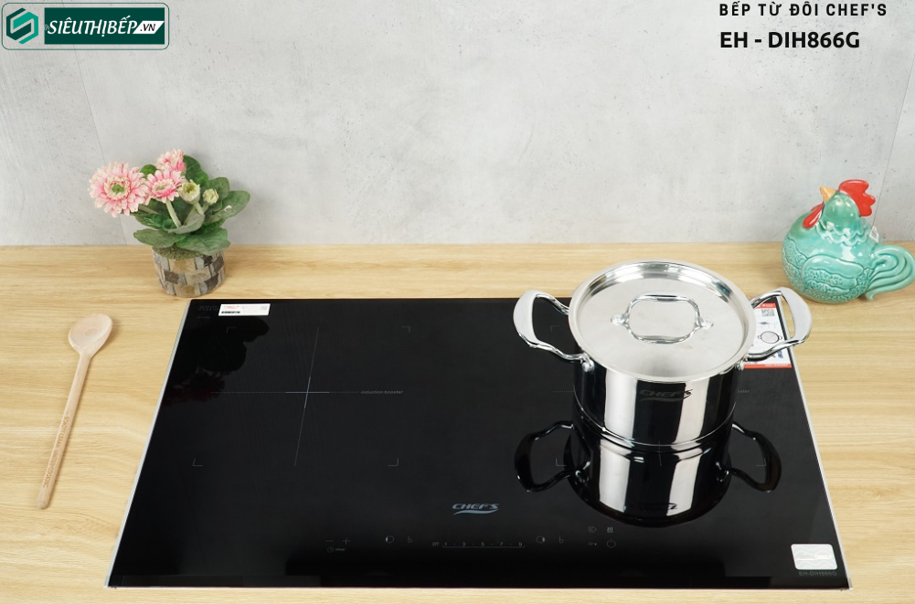 Bếp từ đôi Chef's EH - DIH866G Công nghệ Inverter tiết kiệm điện (Made in Spain)