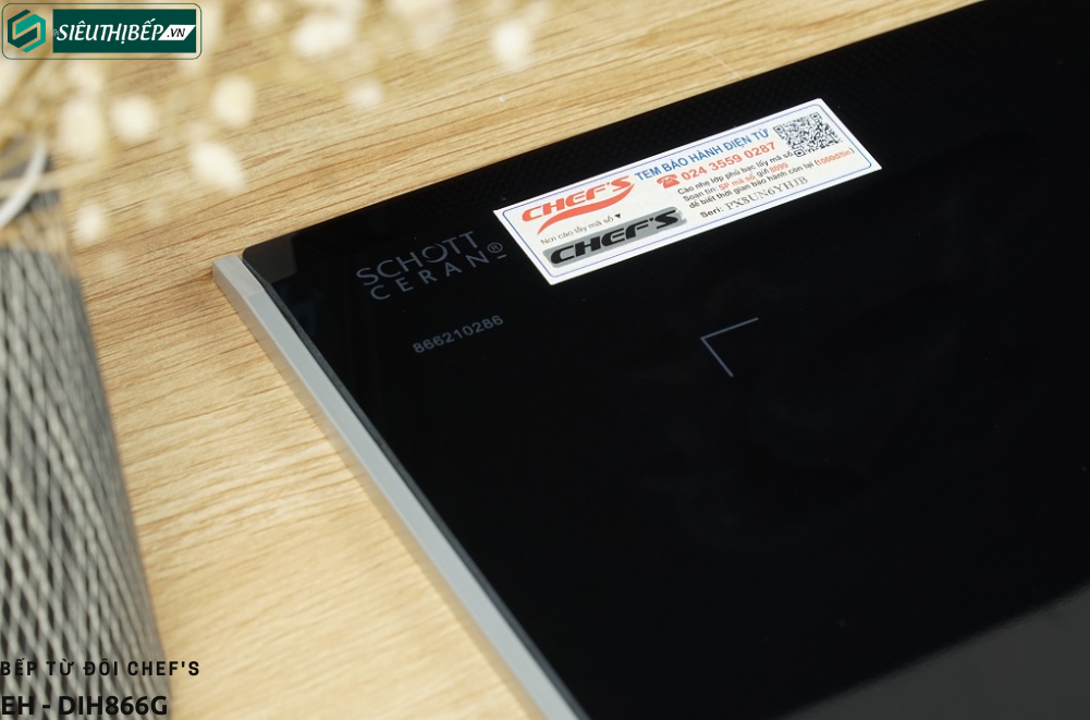Bếp từ đôi Chef's EH - DIH866G Công nghệ Inverter tiết kiệm điện (Made in Spain)