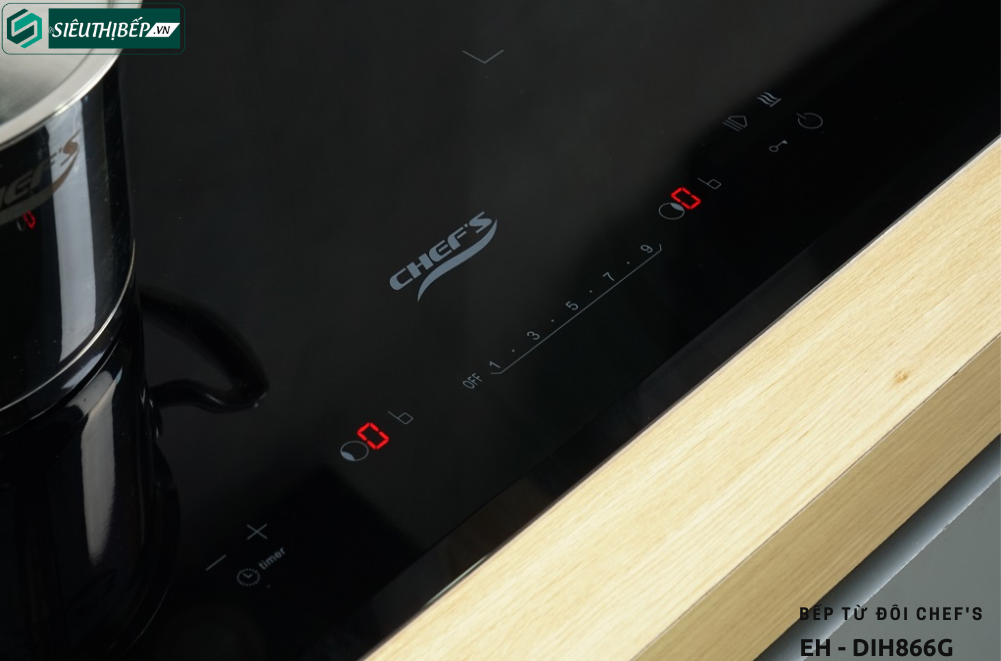 Bếp từ đôi Chef's EH - DIH866G Công nghệ Inverter tiết kiệm điện (Made in Spain)