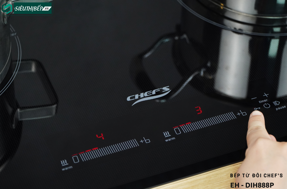 Bếp từ đôi Chef's EH - DIH888P / EH - DIH888 Công nghệ Inverter tiết kiệm điện (Made in Germany)