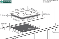 Bếp từ kết hợp điện Chef's EH - MIX2000A (Lắp ráp Việt Nam)
