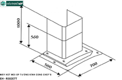 Máy hút mùi Chef's EH - R502E7T (Áp tường - Kính cong)