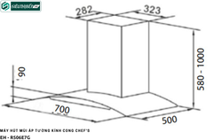 Máy hút mùi Chef's EH - R506E7G (Áp tường - Kính cong)