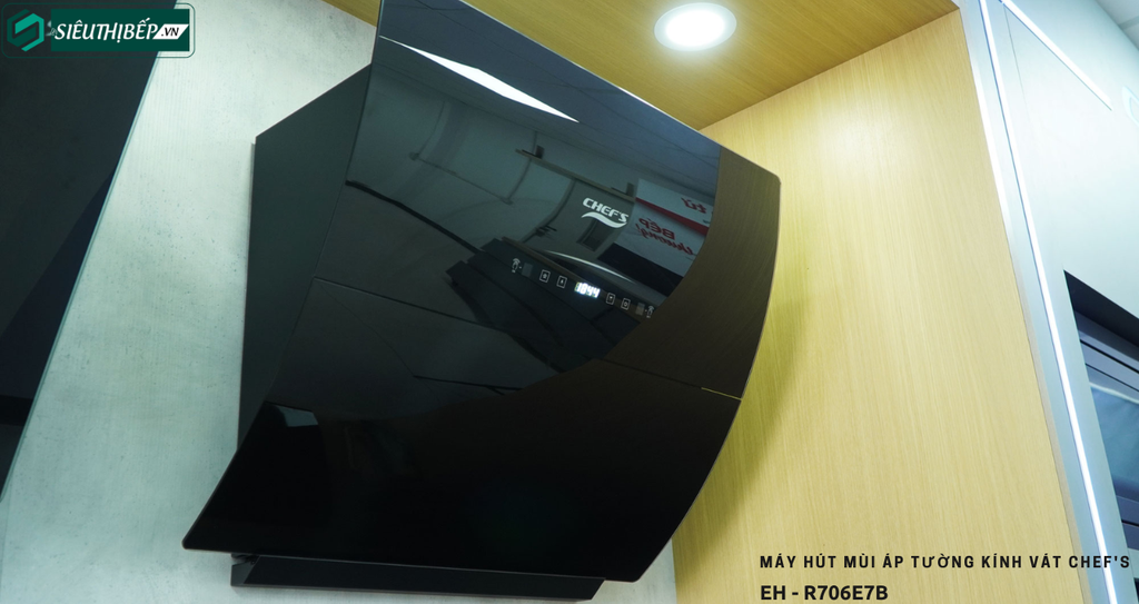 Máy hút mùi Chef's EH - R706E7B (Áp tường - Kính vát)