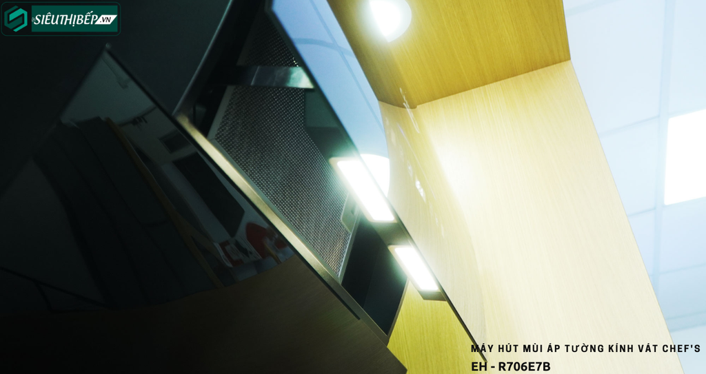 Máy hút mùi Chef's EH - R706E7B (Áp tường - Kính vát)