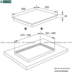 Bếp gas đôi Electrolux FLEXI EGT8028CK