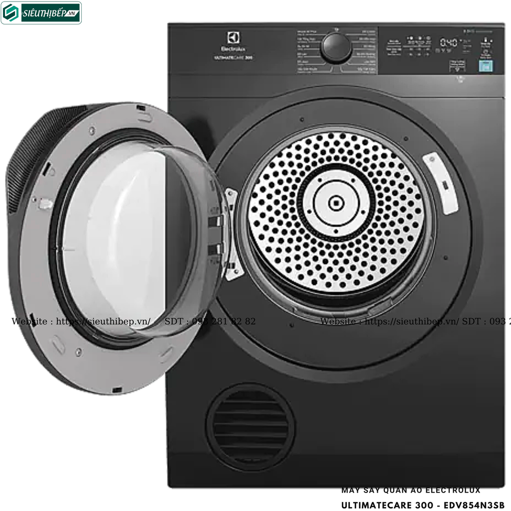 Máy sấy quần áo Electrolux UltimateCare 300 - EDV854N3SB (8.5KG - Sấy thông hơi)