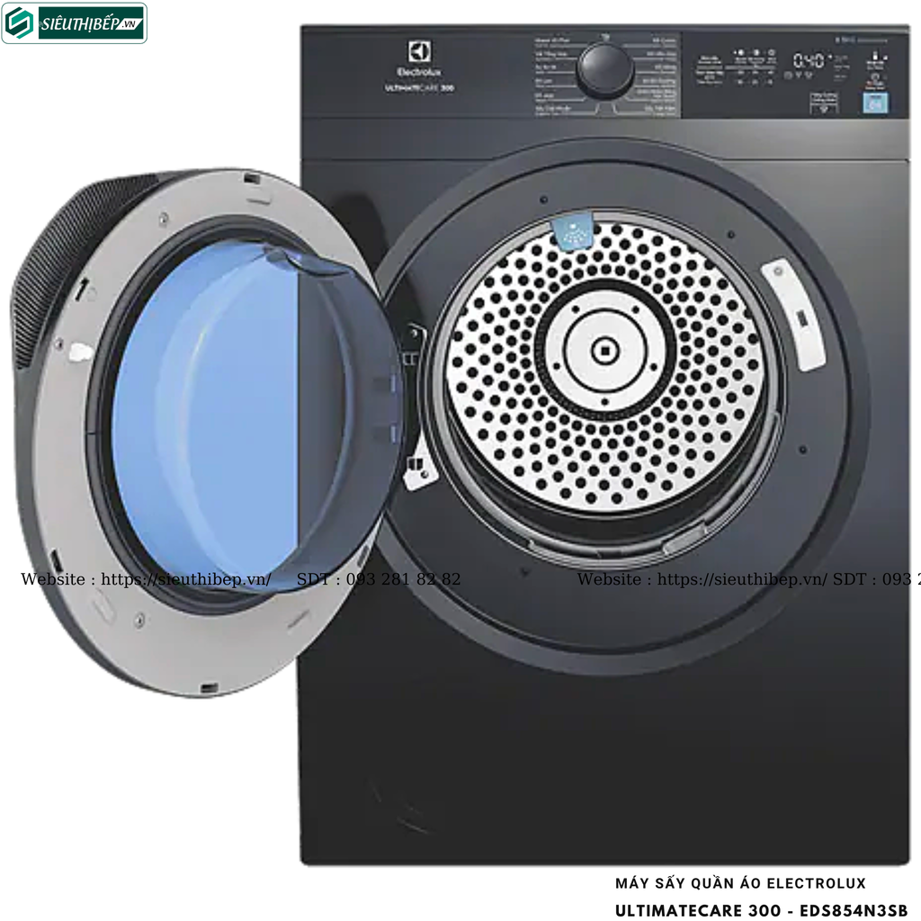 Máy sấy quần áo Electrolux UltimateCare 300 - EDS854N3SB (8.5KG - Sấy thông hơi)