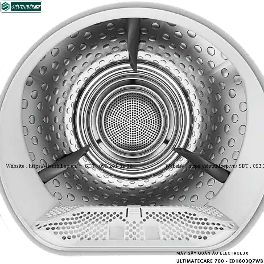 Máy sấy quần áo Electrolux UltimateCare 700 - EDH803Q7WB (8KG - Sấy bơm nhiệt Heat Pump)
