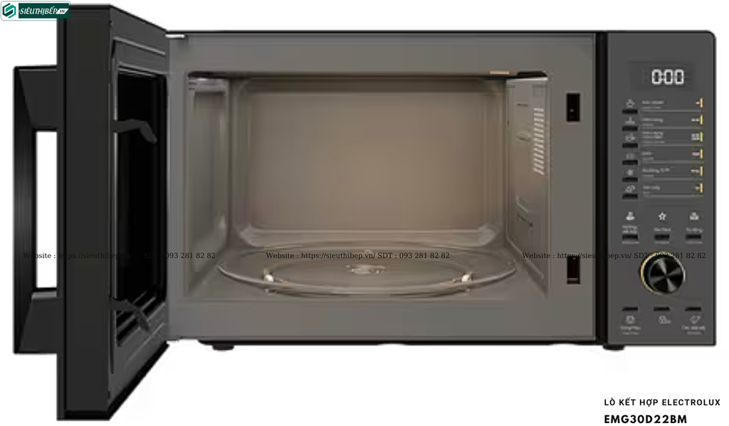 Lò kết hợp Electrolux UltimateTaste 500 - EMG30D22BM (Lò vi sóng kết hợp nướng đối lưu để bàn - 30 Lít)