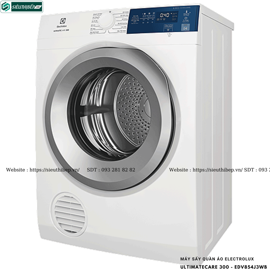 Máy sấy quần áo Electrolux UltimateCare 300 - EDV854J3WB (8KG - Sấy thông hơi)