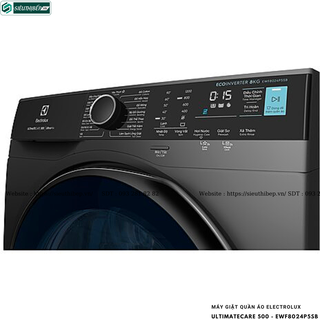 Máy giặt Electrolux UltimateCare 500 - EWF8024P5WB / EWF8024P5SB (8KG - Cửa ngang)